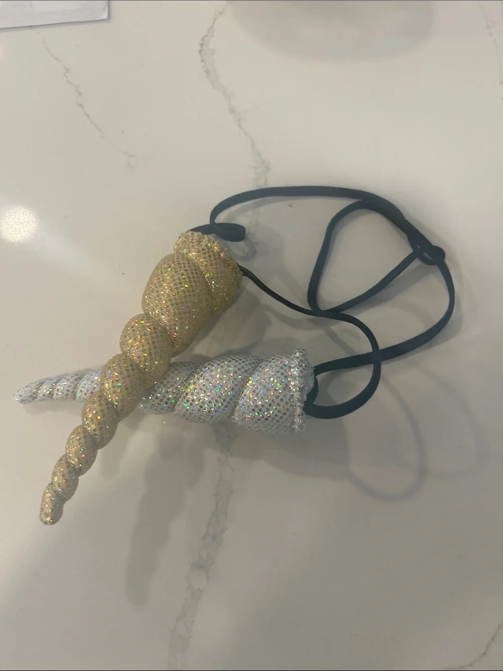 Glitter Unicorn Horn  - Gold & Silver